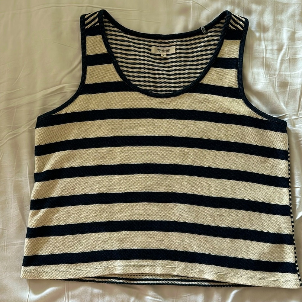 Madewell Knit Striped Tank Size Medium